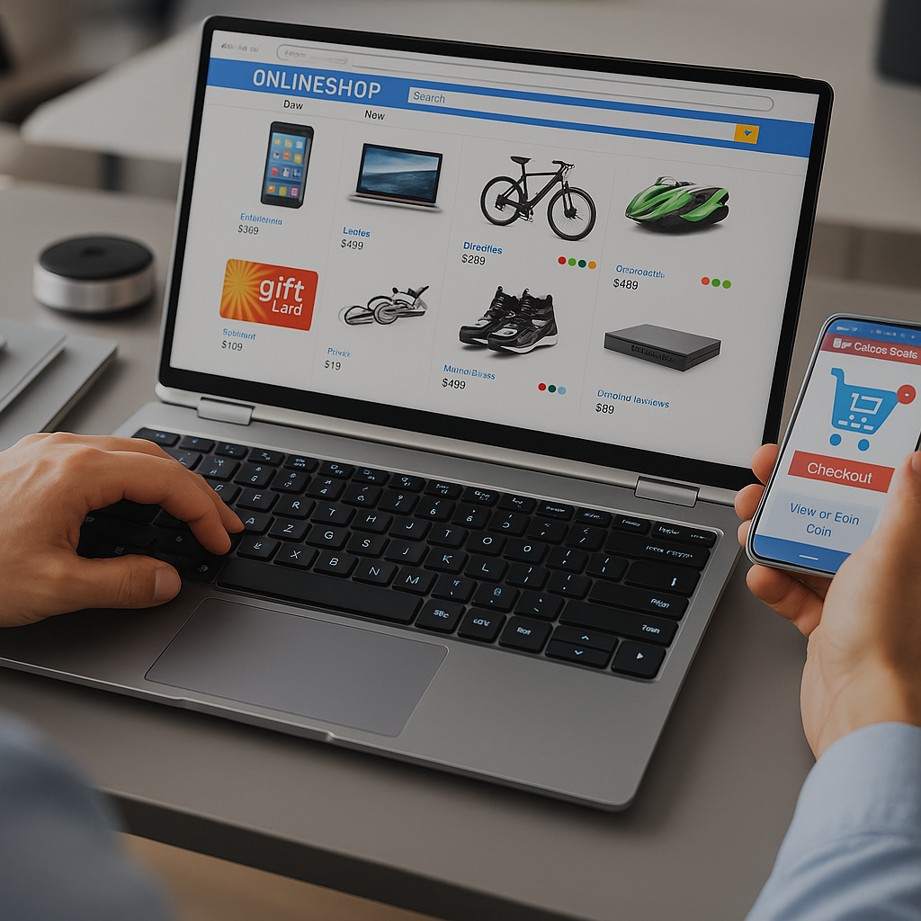 E-Commerce Dashboard und Online-Shopping