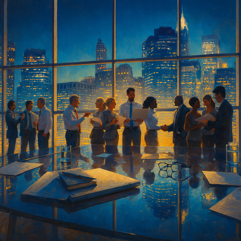 Modernes Unternehmen mit digitaler Plattform